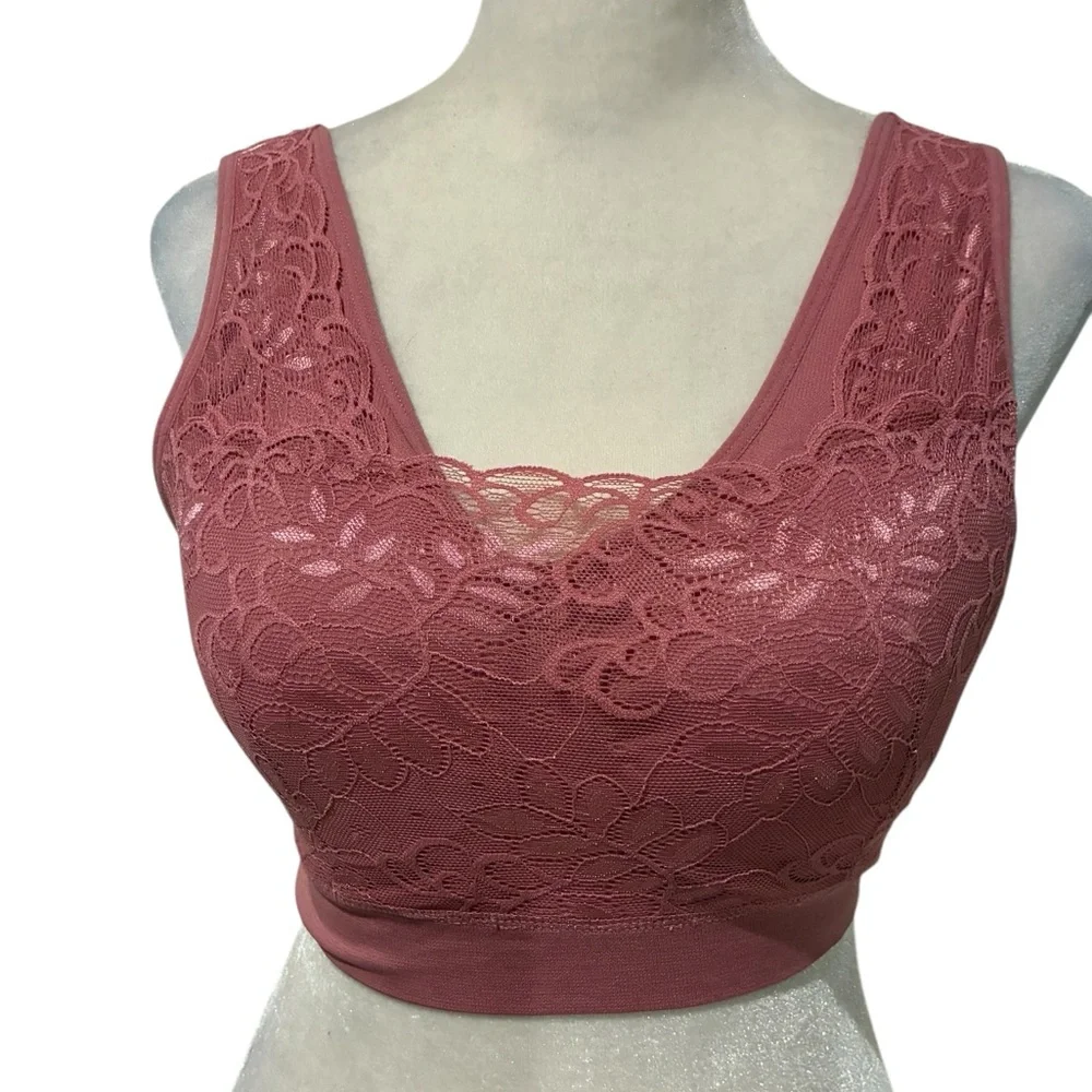 Phoebe & Me Lace Bralette in Dusty Rose